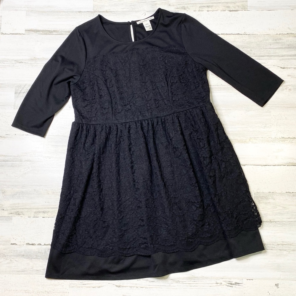 American Rag Women’s Plus Size Lace Overlay Dress